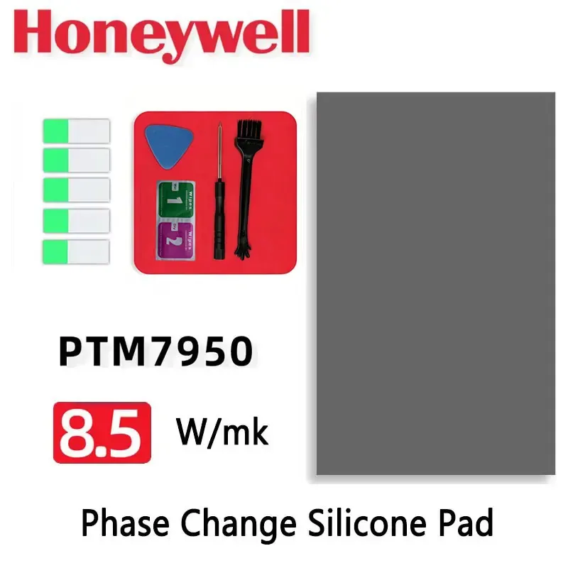 Honeywell PTM7950 Matériau d'interface thermique à changement de phase 8,5 W, feuille de silicone pour ordinateur portable, pâte conductrice thermique pour CPU - Image 1