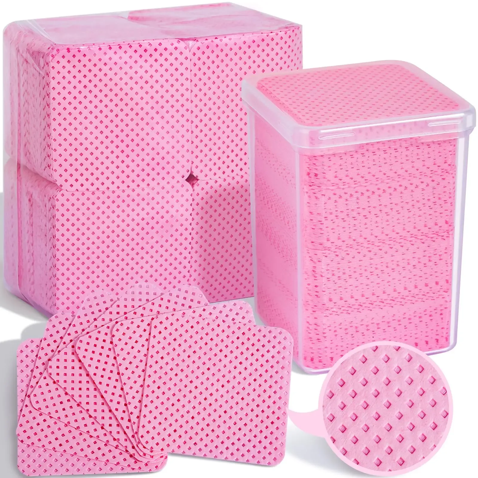 LINMANDA 200 lingettes de nettoyage des ongles non pelucheuses pour gel UV, tampons de nettoyage pour manucure à domicile ou en salon - Image 1