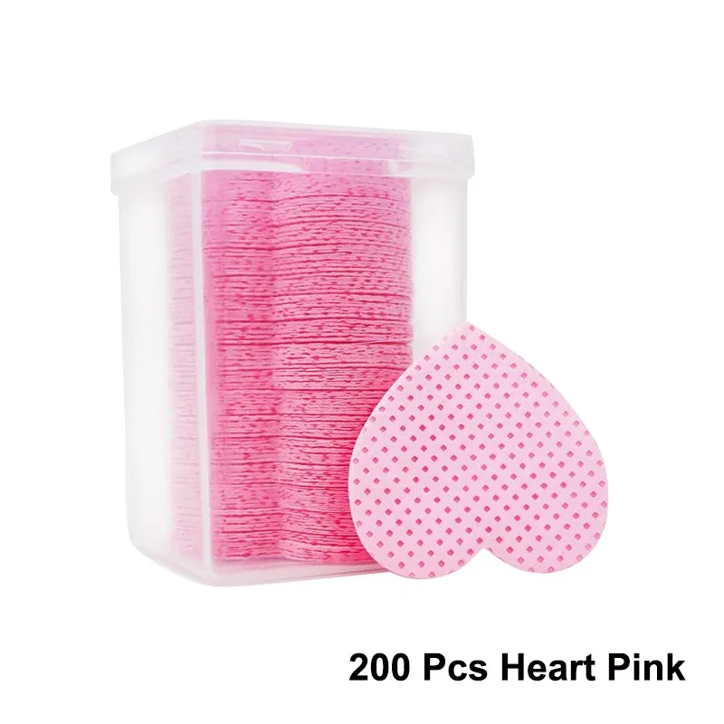 LINMANDA 200 lingettes de nettoyage des ongles non pelucheuses pour gel UV, tampons de nettoyage pour manucure à domicile ou en salon 10