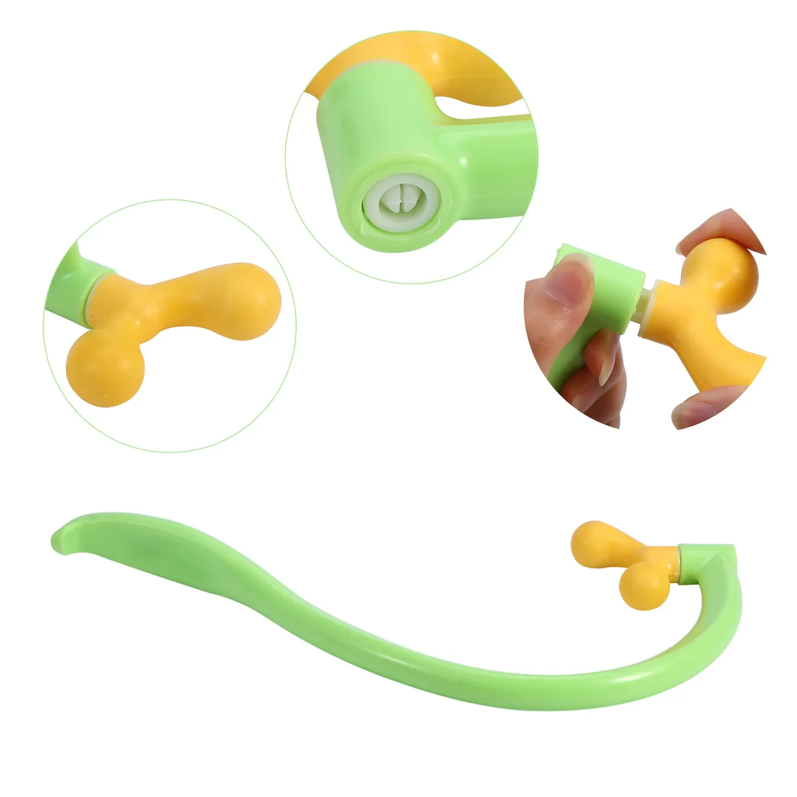 Masseur de points de déclenchement pour le cou et les épaules, masseur d'auto-massage à double point de déclenchement, simulation de massage des tissus profonds, mains de thérapeute 2