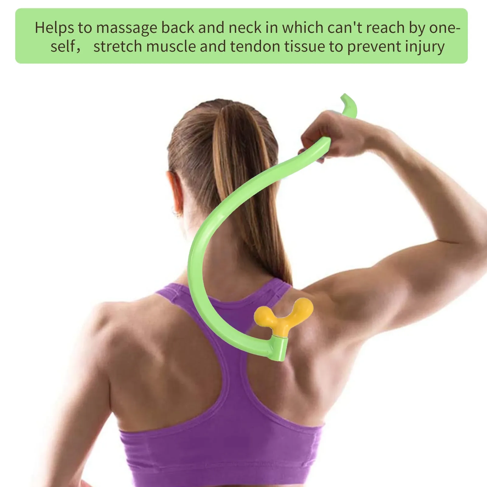 Masseur de points de déclenchement pour le cou et les épaules, masseur d'auto-massage à double point de déclenchement, simulation de massage des tissus profonds, mains de thérapeute 4