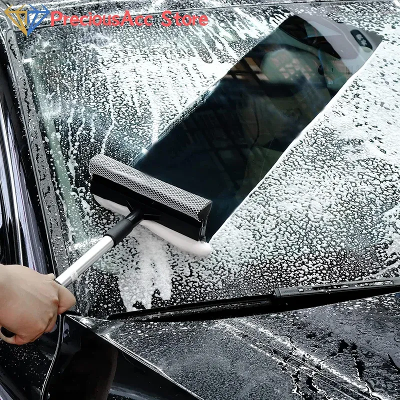 Raclette de nettoyage de vitres pour voiture à manche télescopique, brosse de nettoyage de vitres et outil d'entretien automobile 3