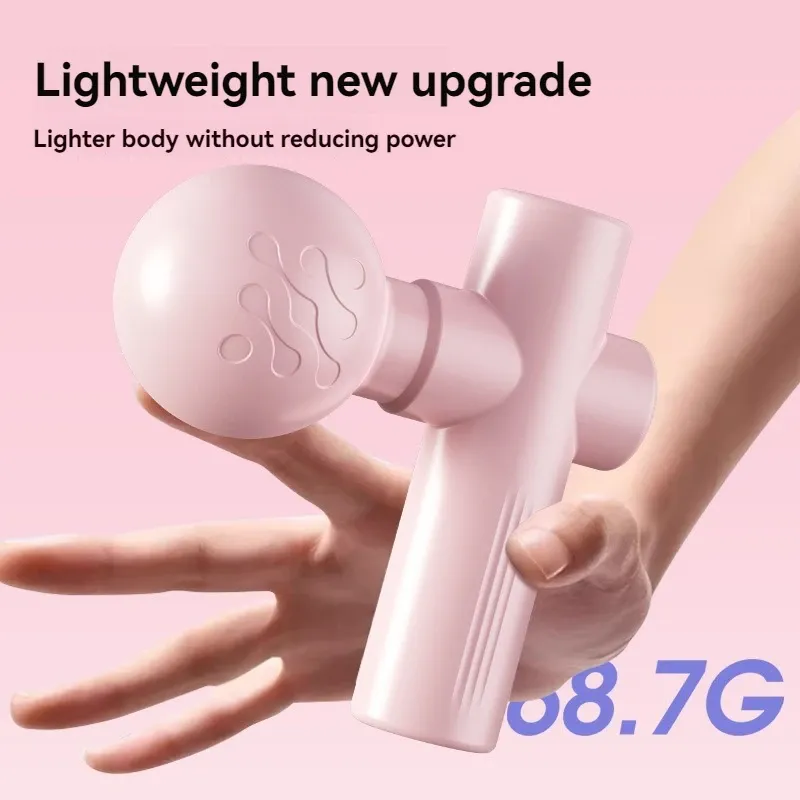 Pistolet de massage fascia USB mini, machine de relaxation musculaire, pistolet vibrant à tige, équipement de massage pour fitness, pistolet fascia pour cou et prise en main 2