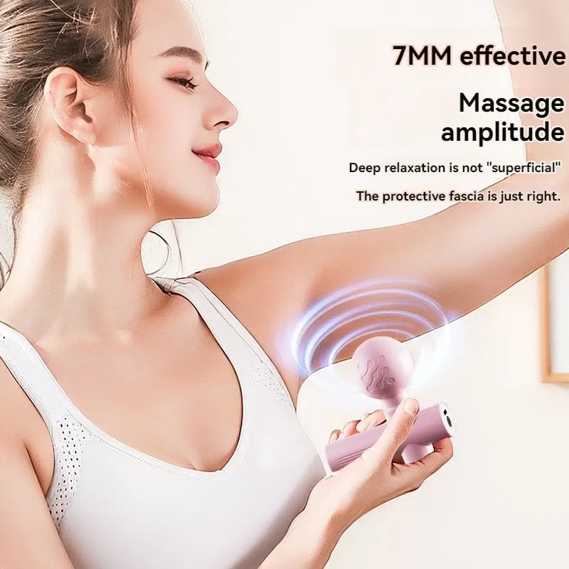 Pistolet de massage fascia USB mini, machine de relaxation musculaire, pistolet vibrant à tige, équipement de massage pour fitness, pistolet fascia pour cou et prise en main 3