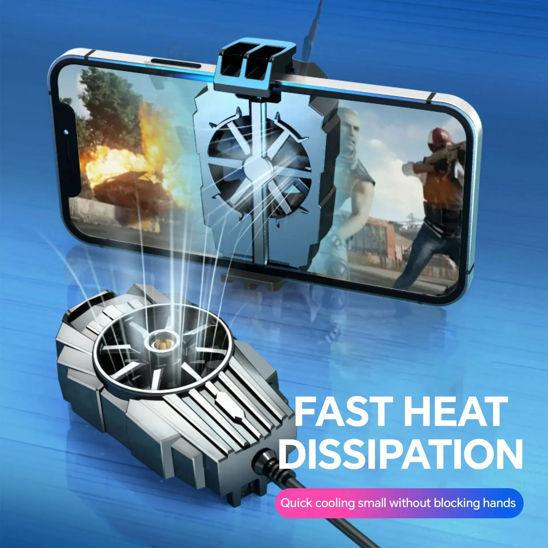 Mini ventilateur de refroidissement portable à alimentation USB pour smartphone de jeu, compatible Xiaomi, Samsung, Android et iPhone 1