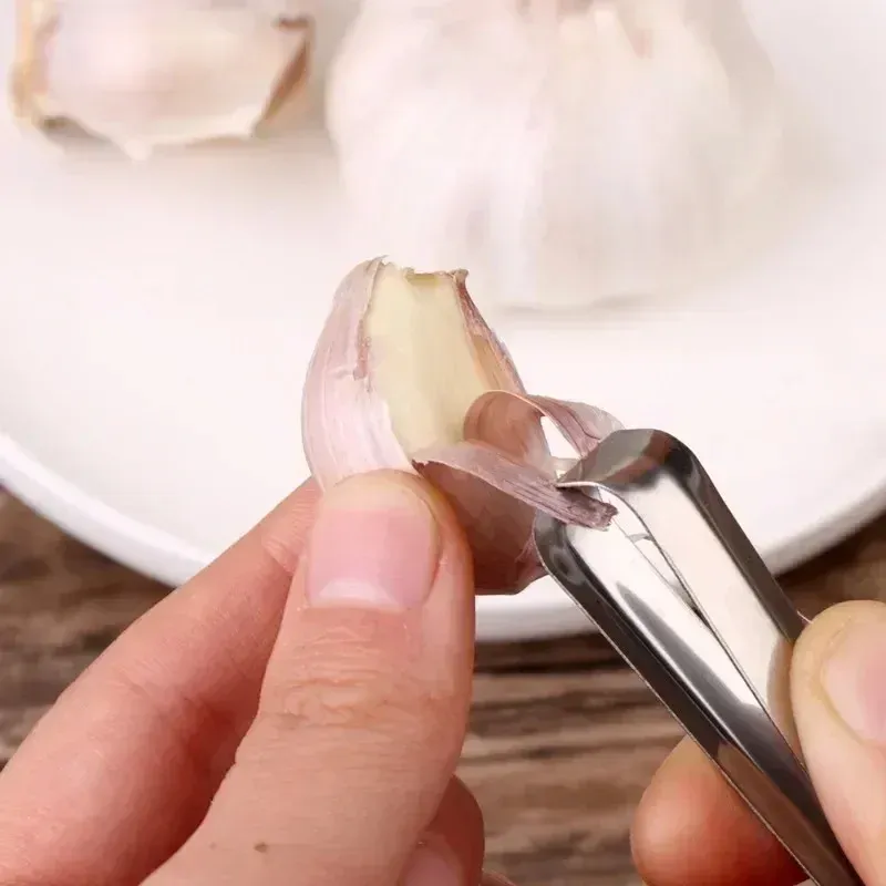Éplucheur rapide en acier inoxydable, pince à épiler les poils de porc, pince à épiler manuelle, accessoires de cuisine, lot de 10 3