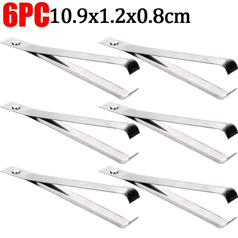 Éplucheur rapide en acier inoxydable, pince à épiler les poils de porc, pince à épiler manuelle, accessoires de cuisine, lot de 10 8