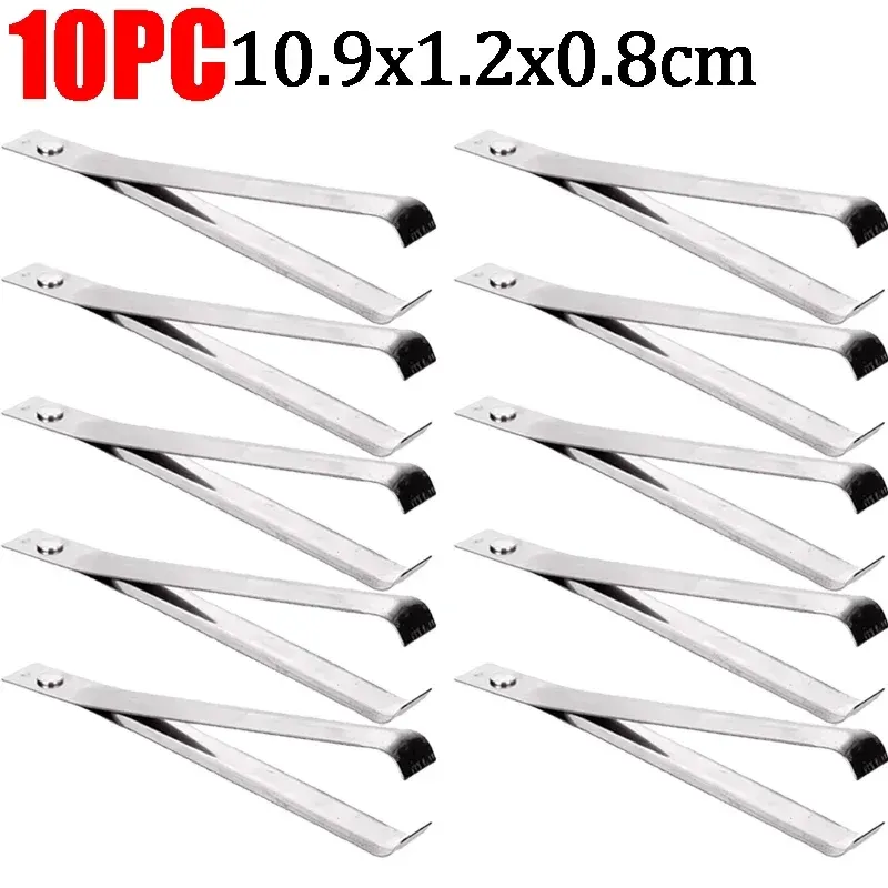 Éplucheur rapide en acier inoxydable, pince à épiler les poils de porc, pince à épiler manuelle, accessoires de cuisine, lot de 10 11