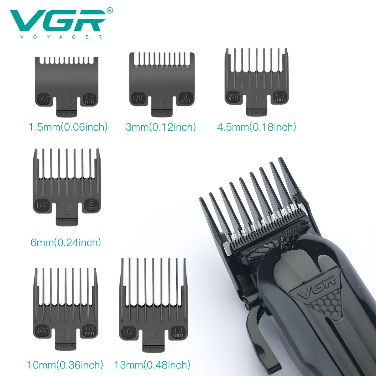 VGR Tondeuse à cheveux professionnelle pour homme, tondeuse électrique sans fil avec affichage numérique, modèle V-282 6