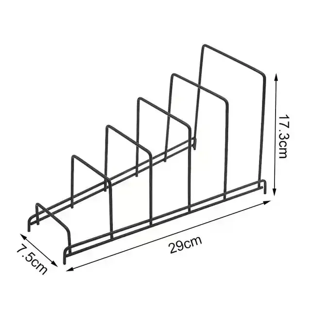 Étagère multicouche en fer pour cuisine, gain de place, rangement pour planches à découper, couvercles et plaques 7