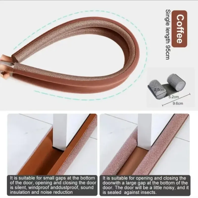 Joint d'étanchéité flexible pour sous-porte, détail d'ajustement