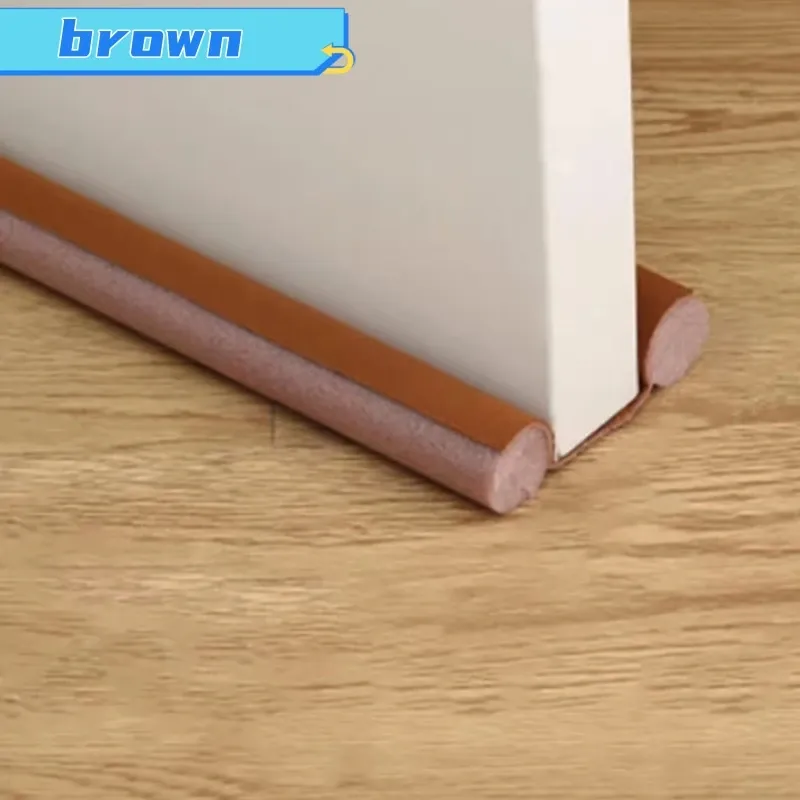 Lot de 2 joints d'étanchéité flexibles pour bas de porte, bande de fermeture inférieure anti-froid et anti-intempéries 9