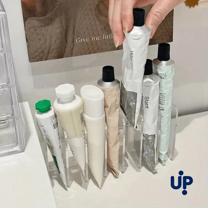 Organisateur de cosmétiques transparent à 7 compartiments