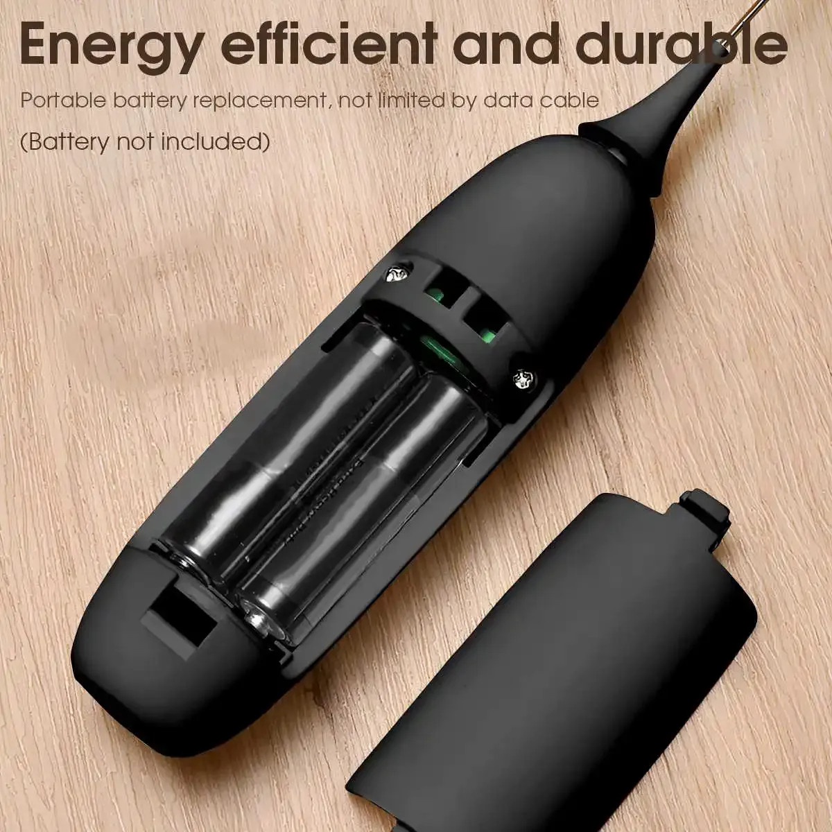 Mousseur à lait électrique portable pour café, cappuccino et latte, fonctionnement à piles 5