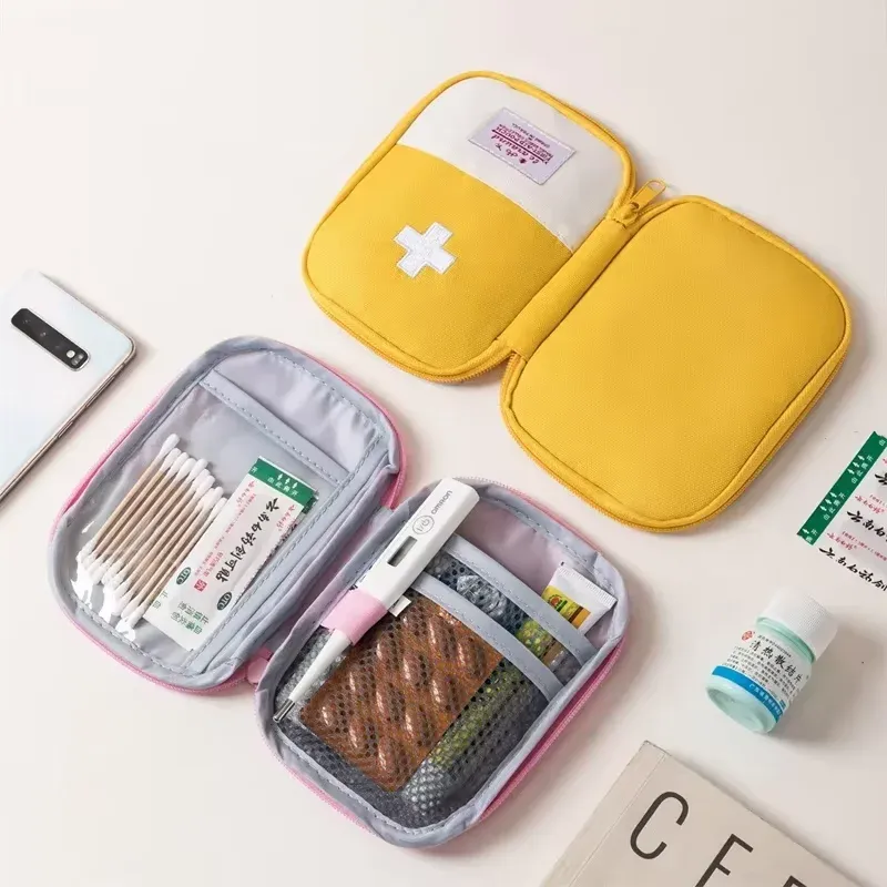 Pochette de rangement portable pour médicaments et pilules, mini trousse de premiers secours de voyage 3