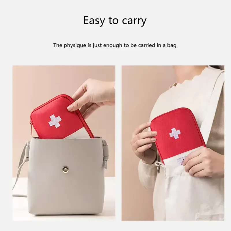 Pochette de rangement portable pour médicaments et pilules, mini trousse de premiers secours de voyage 4