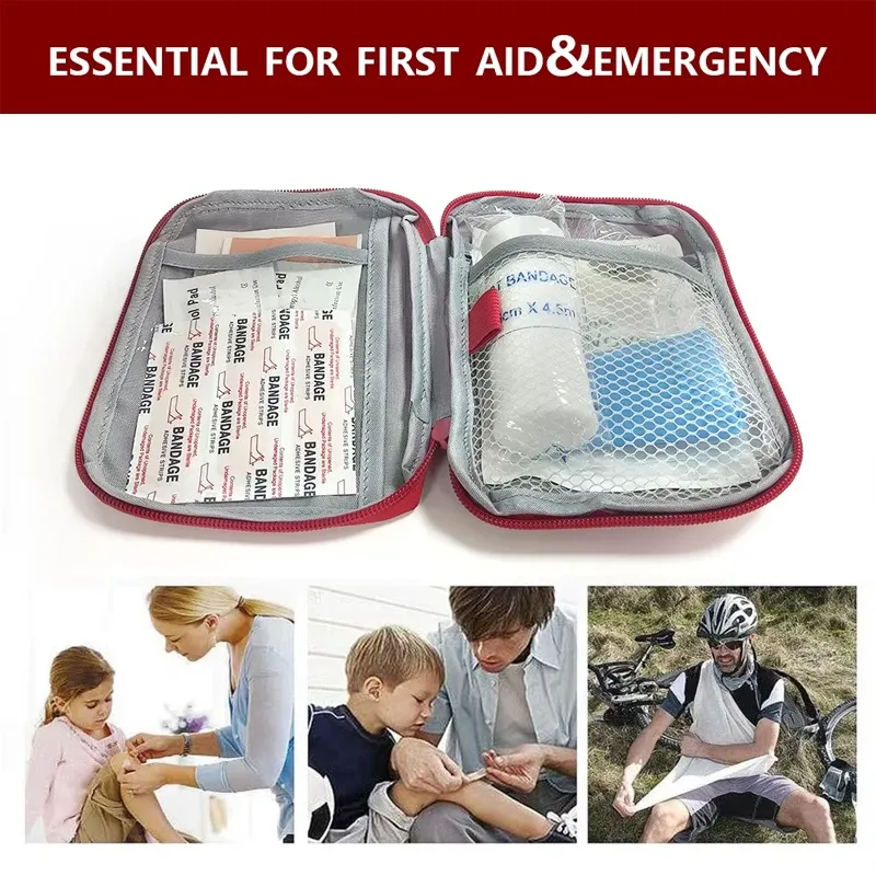 Pochette de rangement portable pour médicaments et pilules, mini trousse de premiers secours de voyage 5