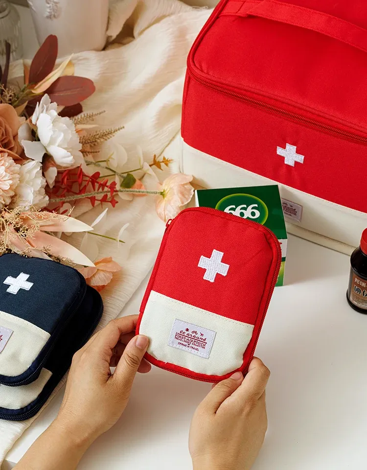 Vue détaillée du mini sac à médicaments