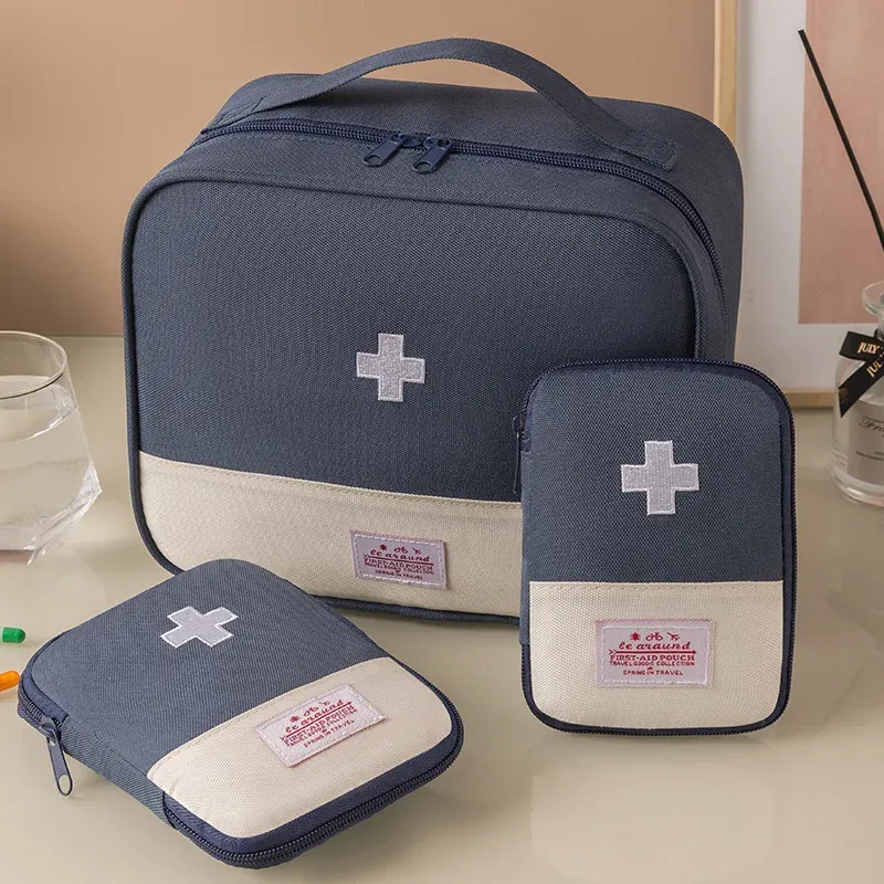Pochette de rangement portable pour médicaments et pilules, mini trousse de premiers secours de voyage 24