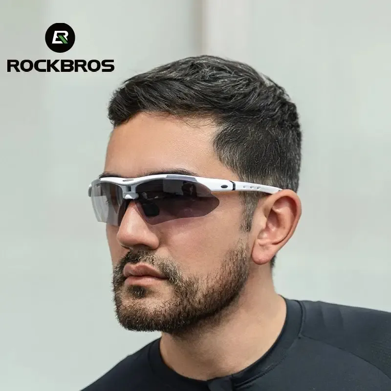 ROCKBROS Lunettes de soleil photochromiques polarisées pour le cyclisme et le sport, protection UV 4
