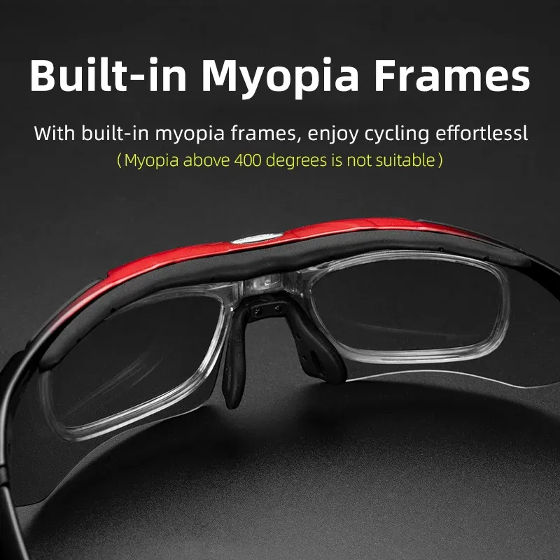 ROCKBROS Lunettes de soleil photochromiques polarisées pour le cyclisme et le sport, protection UV 5