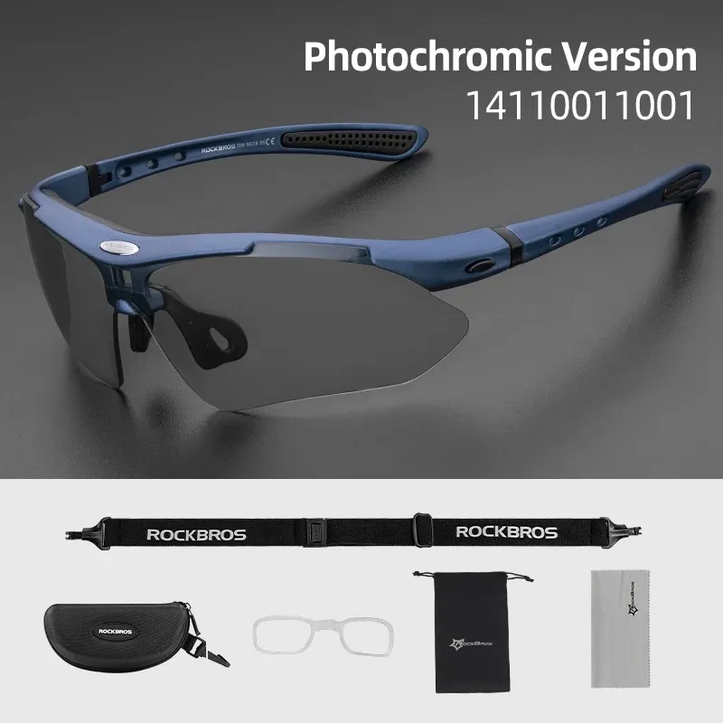 ROCKBROS Lunettes de soleil photochromiques polarisées pour le cyclisme et le sport, protection UV 8
