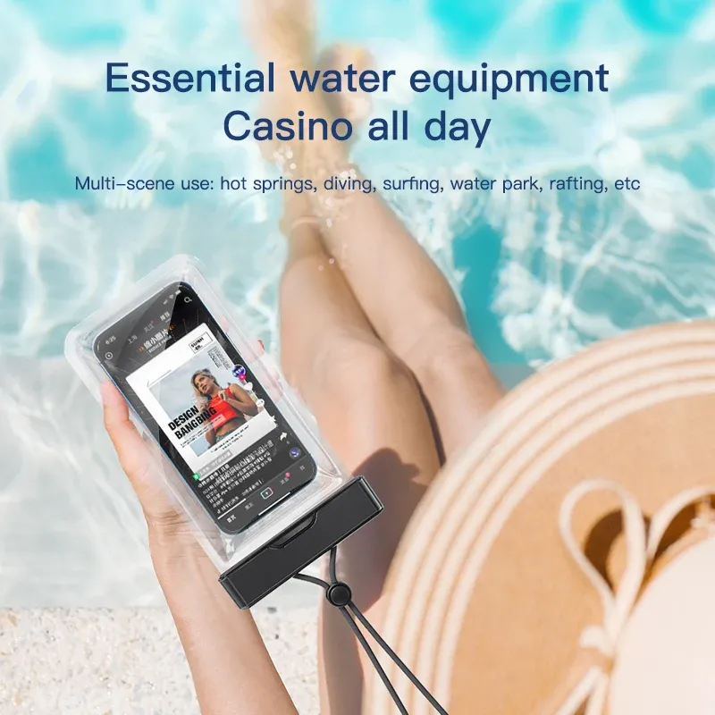 Pochette de téléphone étanche à fenêtre transparente – Étui à écran tactile pour photos sous-marines, natation et rafting (iPhone, Huawei, Xiaomi, Android) 2