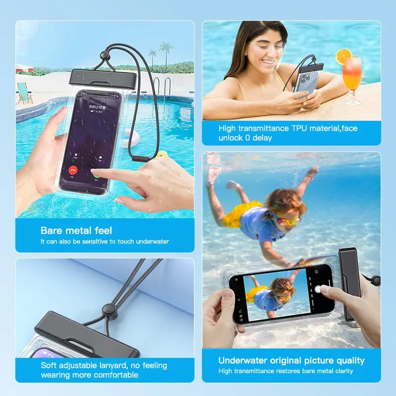 Pochette de téléphone étanche à fenêtre transparente – Étui à écran tactile pour photos sous-marines, natation et rafting (iPhone, Huawei, Xiaomi, Android) 5