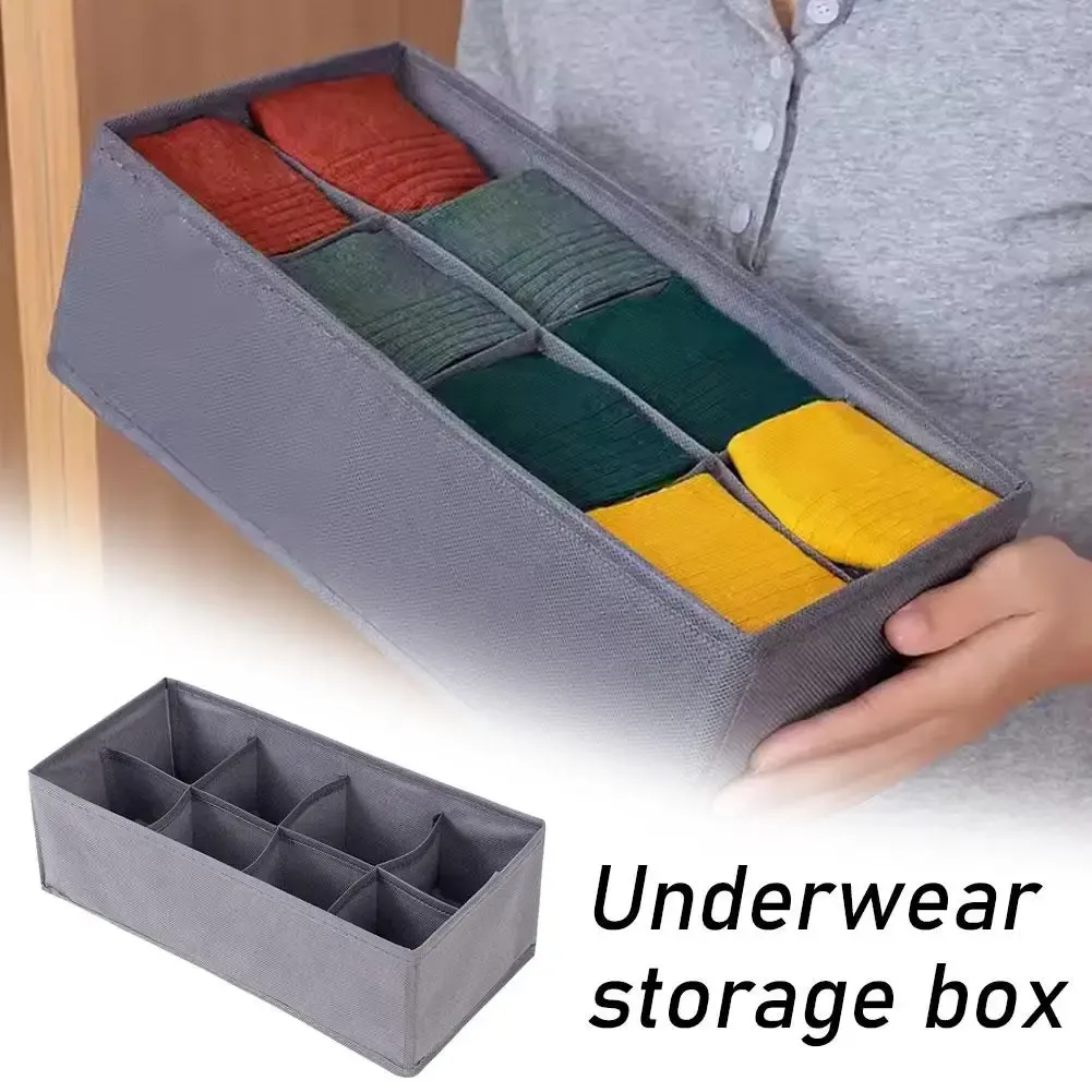 Organisateurs de tiroirs pliables en tissu pour sous-vêtements, avec séparateurs pour soutiens-gorge, slips et chaussettes 2