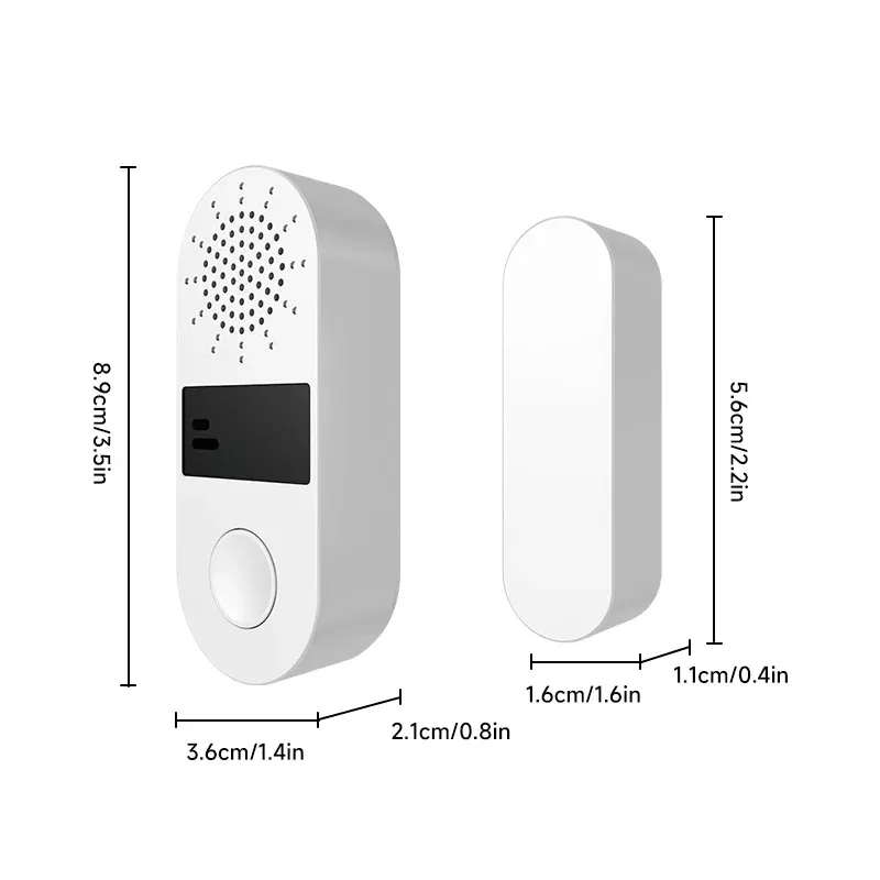 Capteur de porte et fenêtre Tuya WiFi/Zigbee, alarme sonore et lumineuse 130 dB, détecteur sans fil compatible application SmartLife et Google Home 6