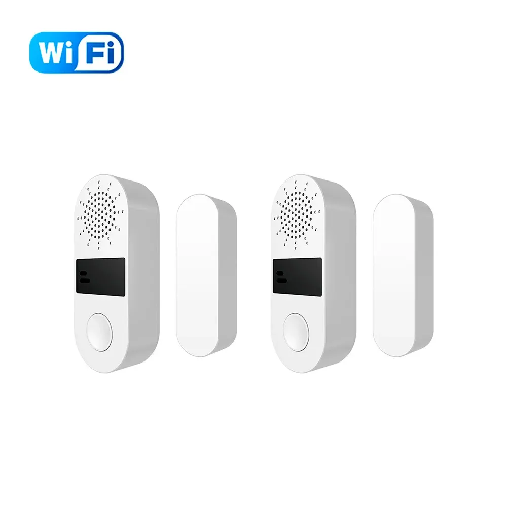 Capteur de porte et fenêtre Tuya WiFi/Zigbee, alarme sonore et lumineuse 130 dB, détecteur sans fil compatible application SmartLife et Google Home 7