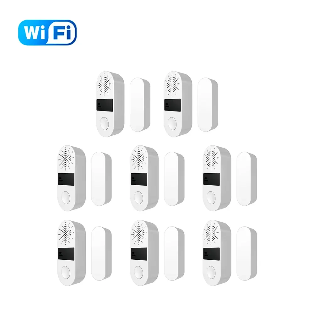 Capteur de porte et fenêtre Tuya WiFi/Zigbee, alarme sonore et lumineuse 130 dB, détecteur sans fil compatible application SmartLife et Google Home 12