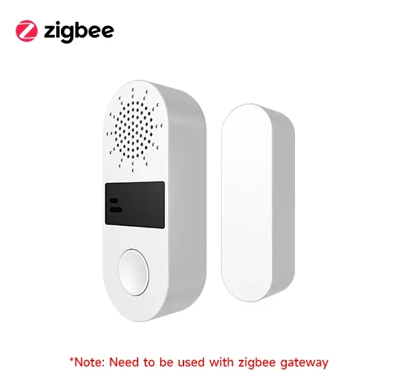 Capteur de porte et fenêtre Tuya WiFi/Zigbee, alarme sonore et lumineuse 130 dB, détecteur sans fil compatible application SmartLife et Google Home 8