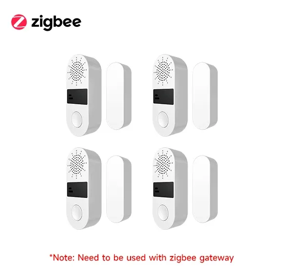 Capteur de porte et fenêtre Tuya WiFi/Zigbee, alarme sonore et lumineuse 130 dB, détecteur sans fil compatible application SmartLife et Google Home 11