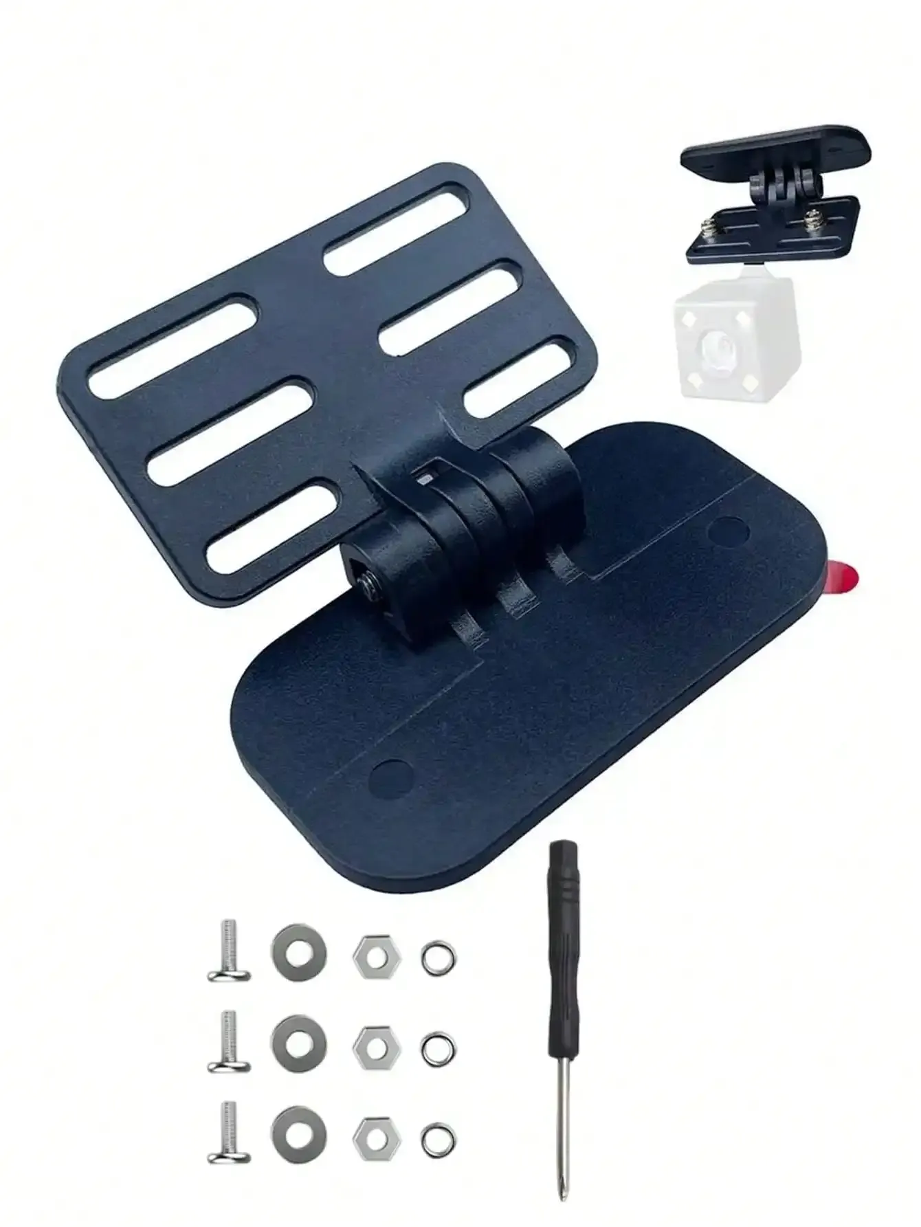 Support de caméra arrière universel en ABS, fixation sans perçage pour pare-brise, angle réglable, compatible avec la plupart des caméras, stable et élégant 7