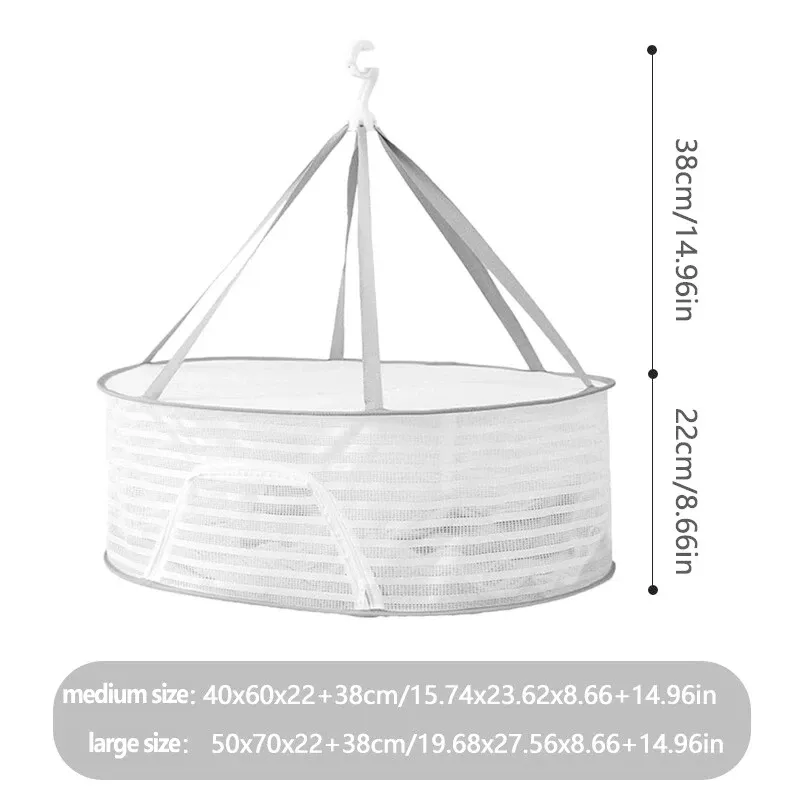 Filet de séchage suspendu à 1, 2 ou 3 niveaux pour poissons, en maille pliable, pour légumes, fruits, vêtements et herbes aromatiques 10