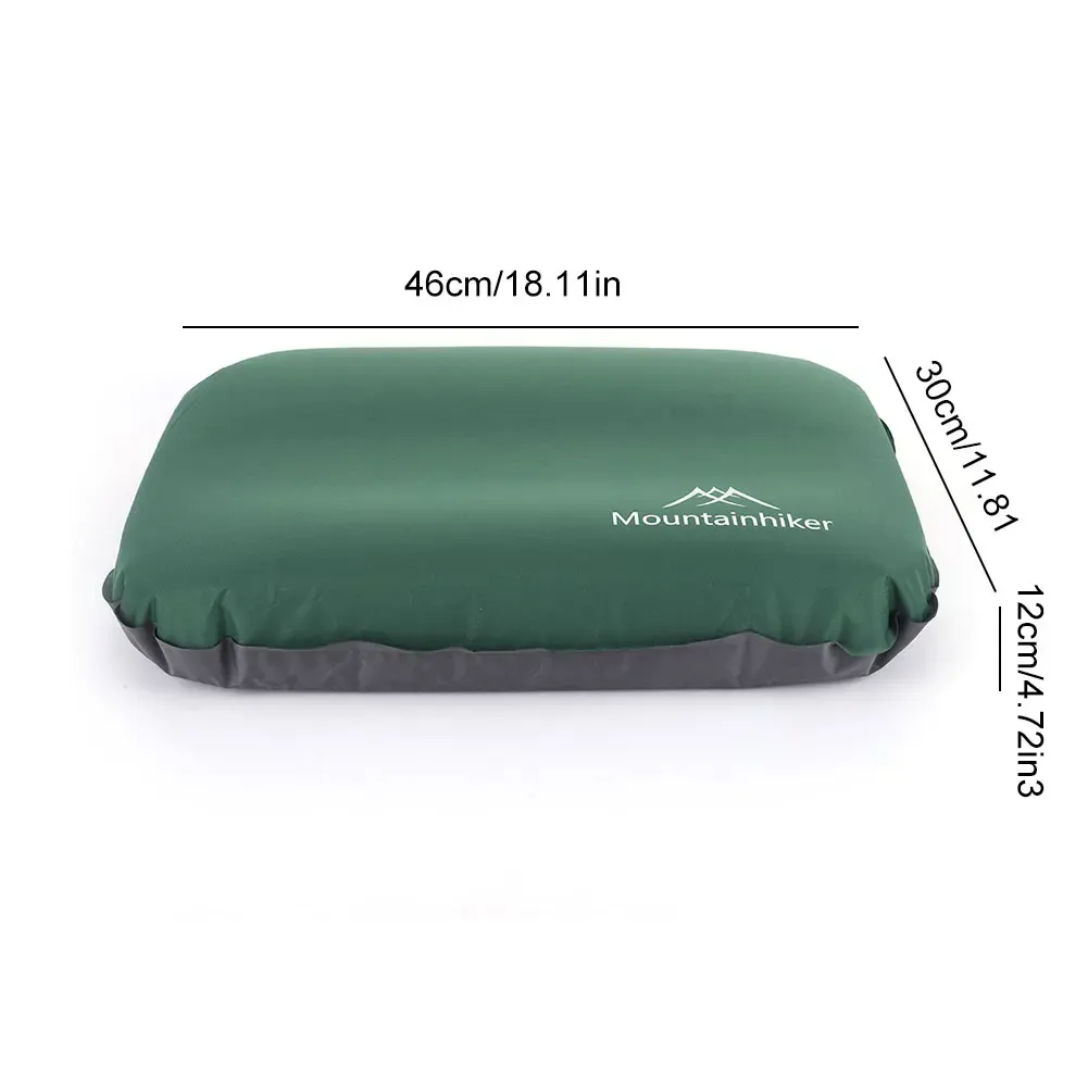 Oreiller de camping auto-gonflant ultraléger 3D, portable, compressible, à rebond élevé, avec protection du cou 6