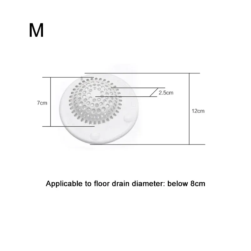 Crépine de sol pour douche avec filtre anti-cheveux, pour évier de cuisine et baignoire, anti-obstruction 8