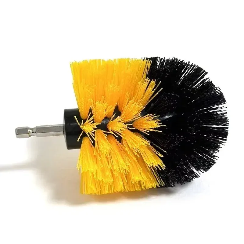 Brosse à récurer électrique ronde de 3,5 pouces en nylon pour tapis, vitres et pneus 6