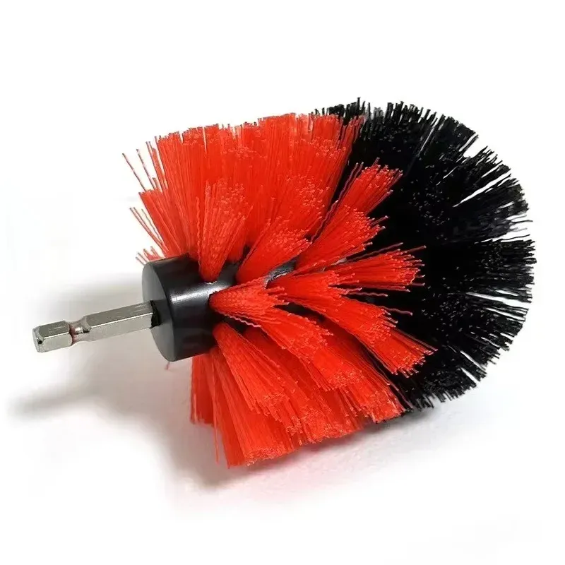Brosse à récurer électrique ronde de 3,5 pouces en nylon pour tapis, vitres et pneus 10