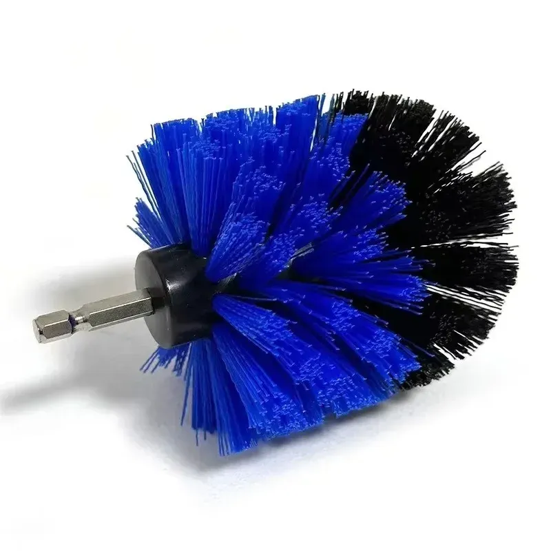 Brosse à récurer électrique ronde de 3,5 pouces en nylon pour tapis, vitres et pneus 8