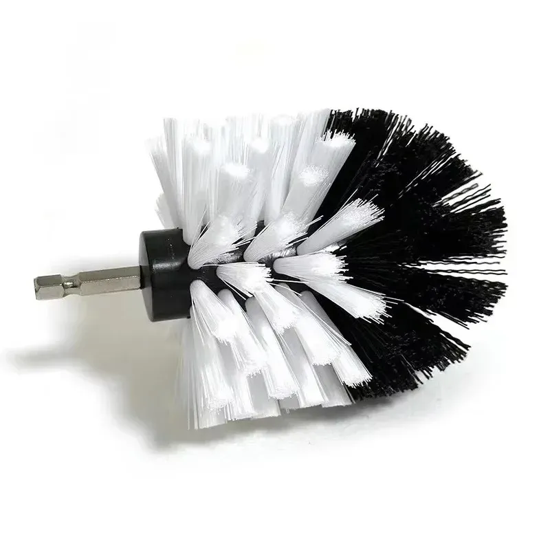 Brosse à récurer électrique ronde de 3,5 pouces en nylon pour tapis, vitres et pneus 9