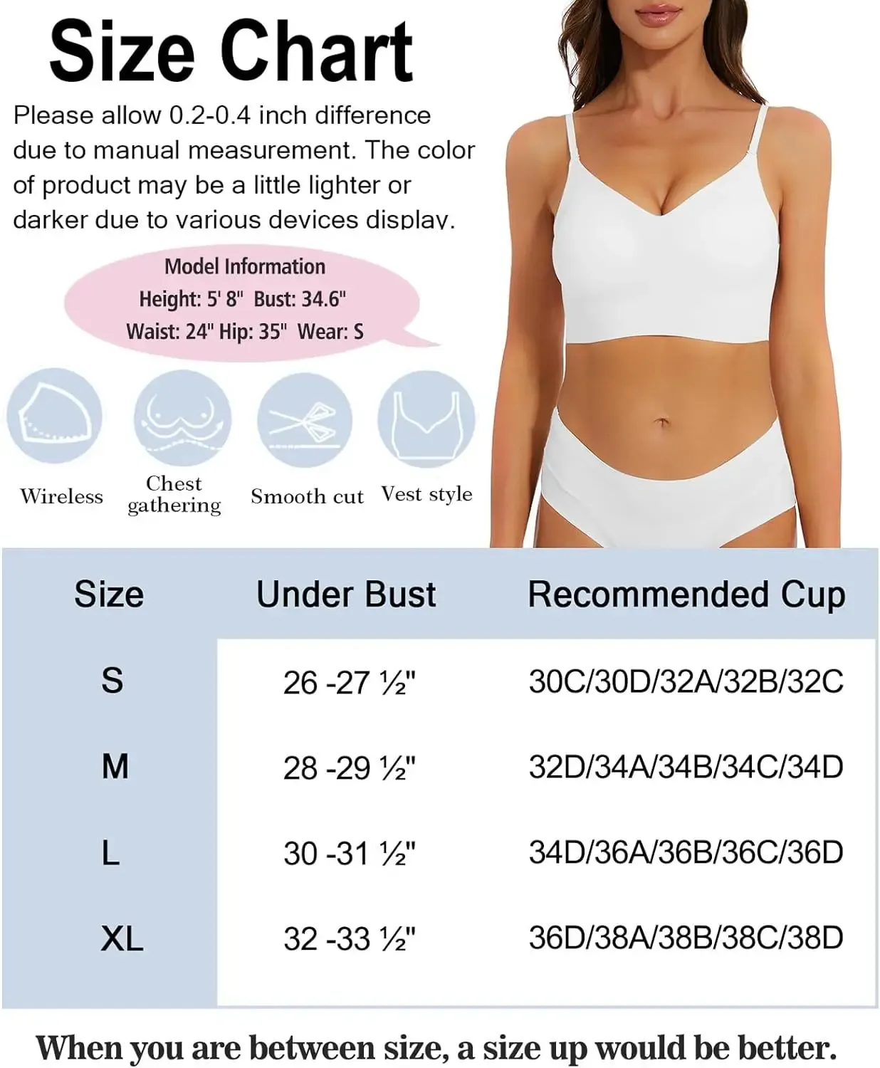 Finition douce et lisse du soutien-gorge