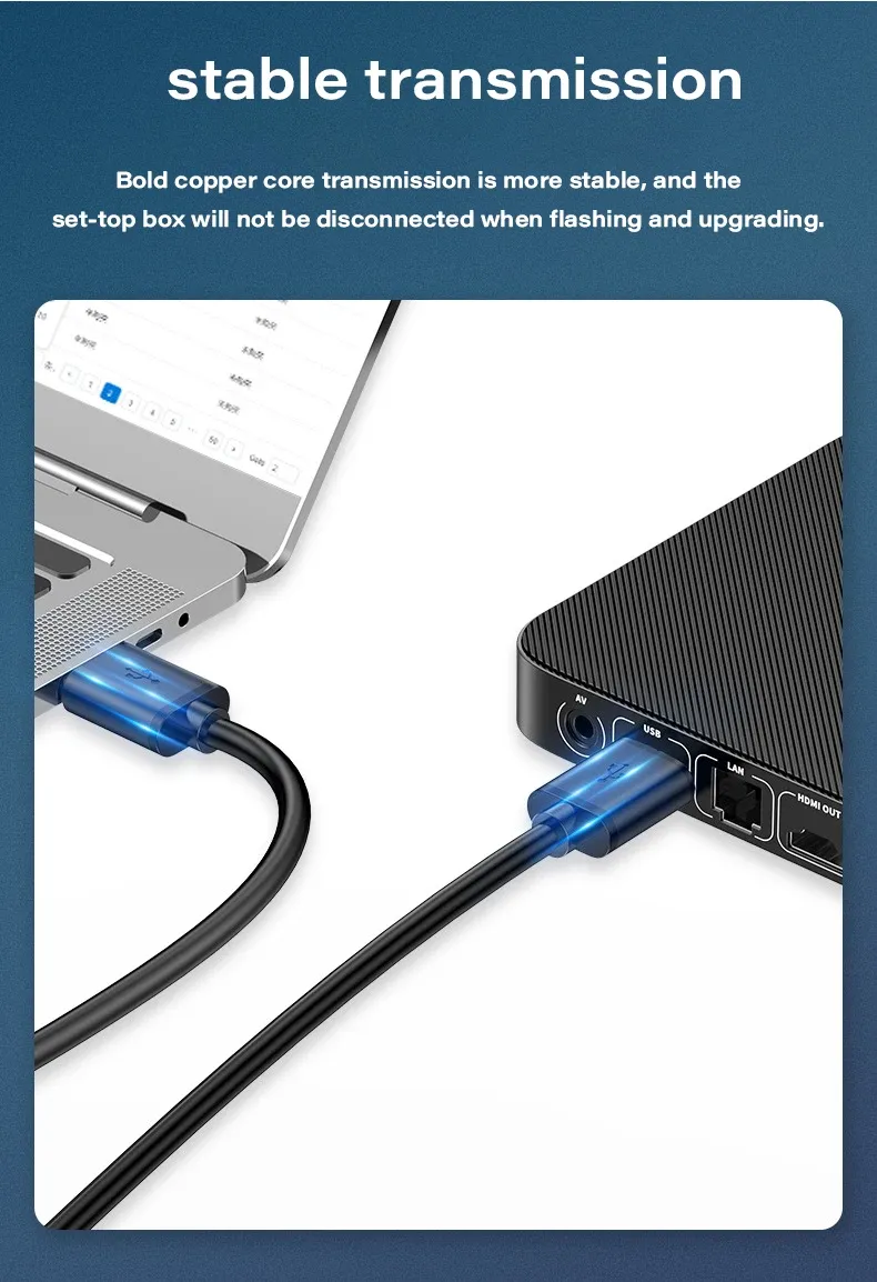 Câble d'extension USB utilisé avec un disque dur externe