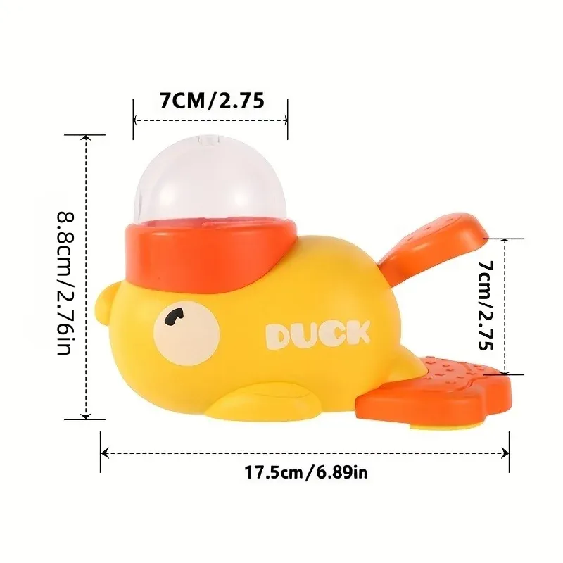 Jouet interactif pour chat sans batterie, distributeur de friandises à pression manuelle, design canard 6