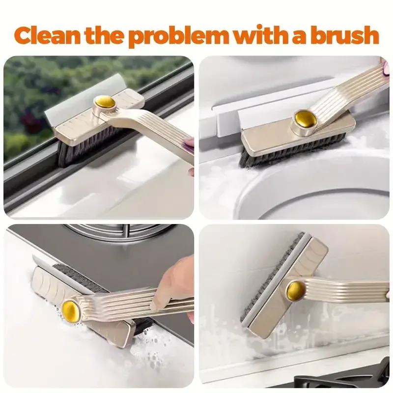 Brosse de nettoyage polyvalente à 360° pour carrelage, rotative à poils durs, pour sols et murs de salle de bain et de cuisine 6