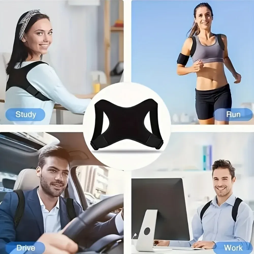 Orthèse de soutien dorsal respirante et réglable, correcteur de posture pour homme et femme 5