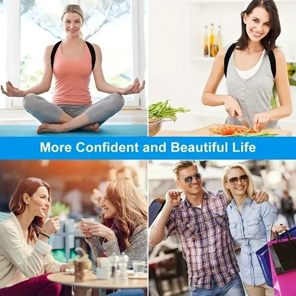 Orthèse de soutien dorsal respirante et réglable, correcteur de posture pour homme et femme 6