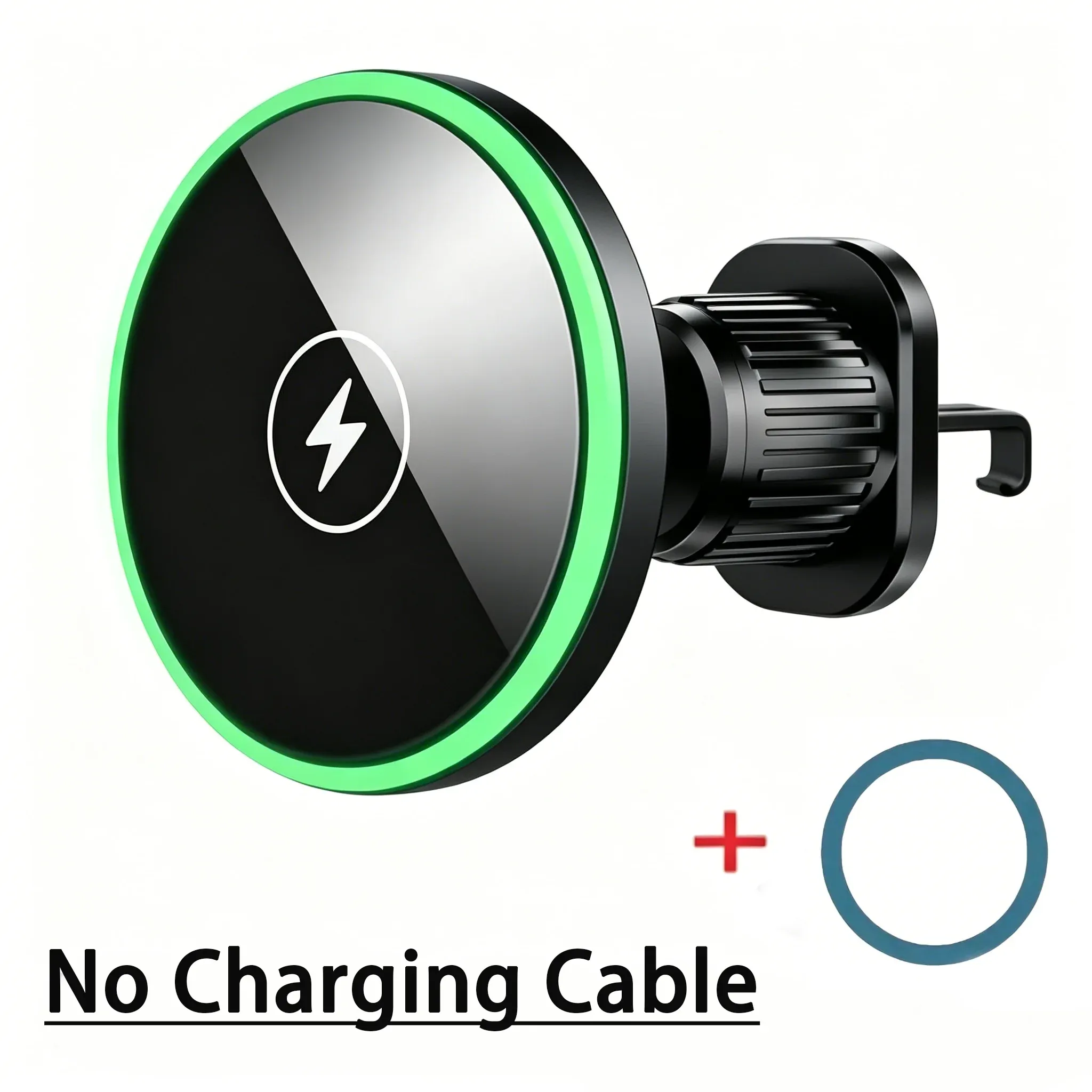 Chargeur magnétique sans fil 30 W pour voiture, support de téléphone à charge rapide avec lumière LED pour iPhone 12 à 17 et Pro Max 8