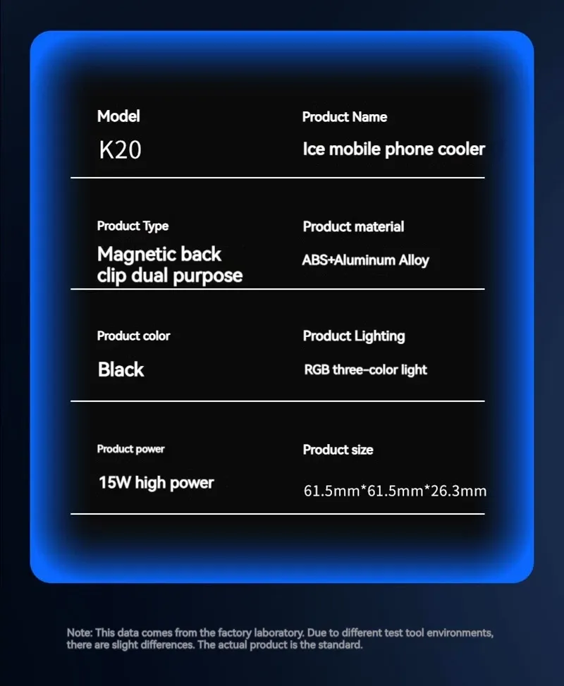 Refroidisseur K20 vue d'ensemble